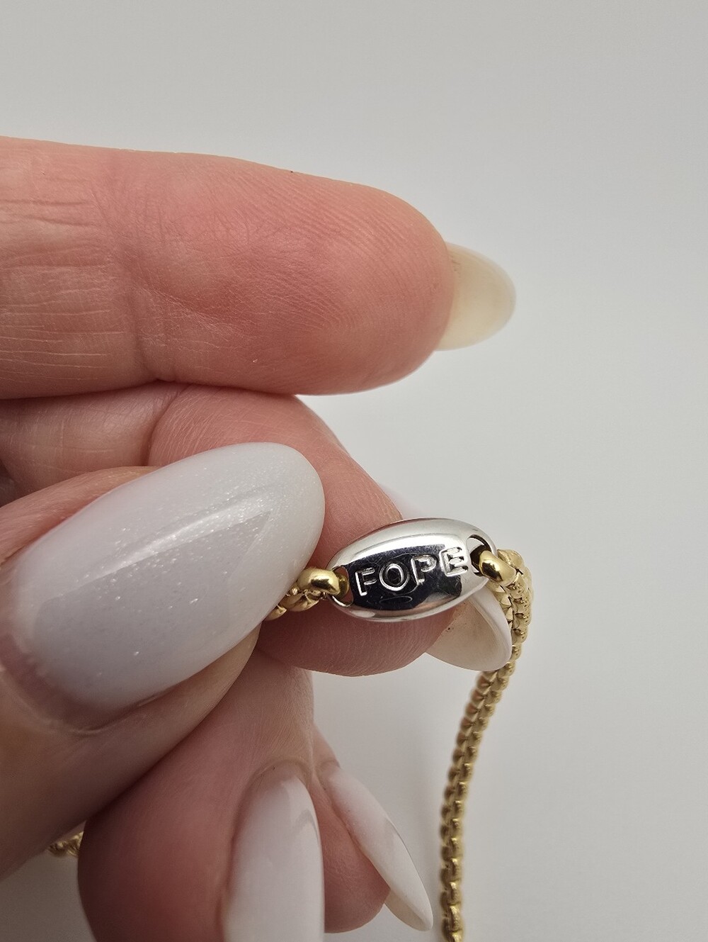 Rare $11999 FOPE Eka Diamond 18k Yellow Gold Small Link Necklace, 17" - Picture 4 of 10